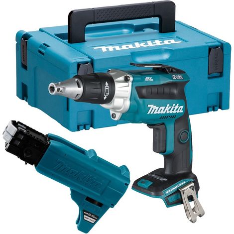 Makita DFS250ZJ 18v Brushless Collated Autofeed Drywall Screwdriver + Attachment (1/4)
