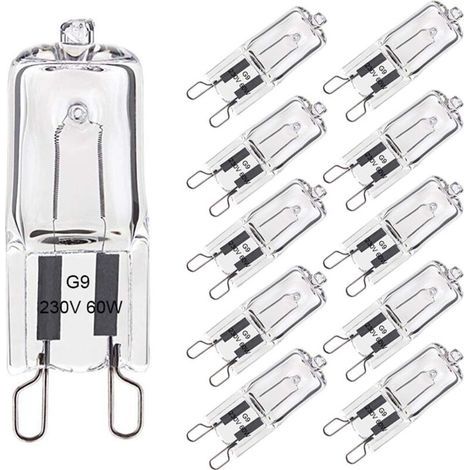 G9 60W Halogenlampe, Warmweiß 2800K, 680LM, 230V, dimmbare Halogen-Glühlampe, 10er-Packung (1/5)