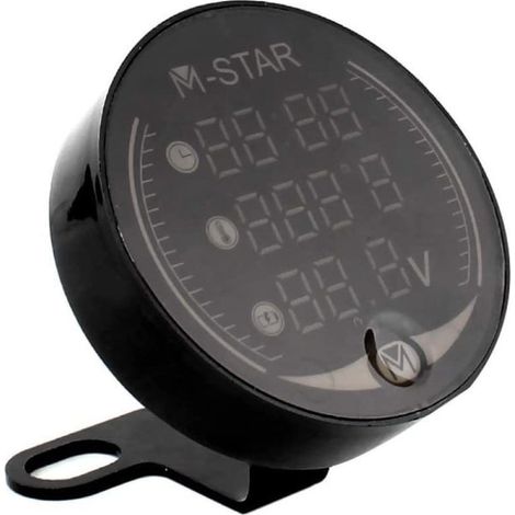 Voltmètre 3 en 1, Entweg Voltmètre 3 en 1 pour moto et quad + horloge électronique + (1/5)