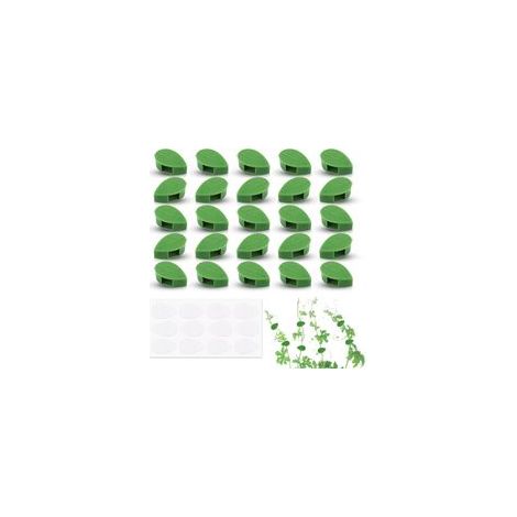Clips Plantes 30 Pièces,Clip Plante grimpante,De Fixation Végétale Clips,Mur Support Vigne,Clip de câble de Bureau,Végétal Mur Support Vigne,Plante Grimpante pour Jardinage Vignes Légumes (1/5)