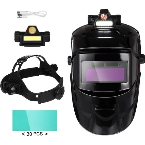 Masque de Soudage à Assombrissement Grand Écran de Visualisation Léger et Confortable Protection Thermique pour Soudeur Professionnel (1/5)