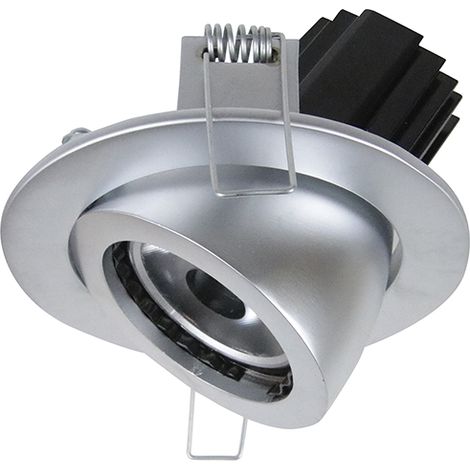 Empotrable techo tilt MINI LUNA Adjustable Round 1-10V,Push LED COB 4.70W 650lm(474lm) CRI90 2700K 18º Cromo mate