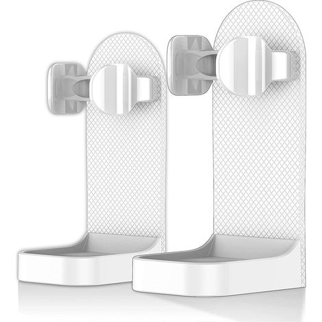 Lot de 2 supports adhésifs pour brosses à dents électriques, supports muraux réglables et non poreux pour salle de bain. (1/5)