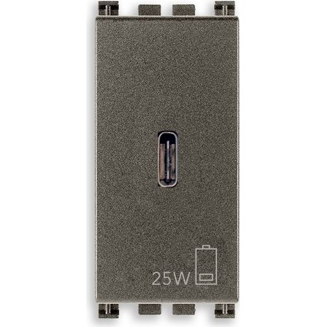 VIMAR - 19292.C.25.M Alimentatore USB C PD 25W Metal