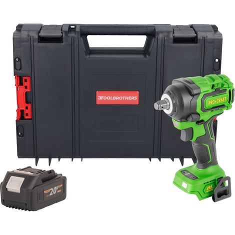 Atornillador de impacto a batería Procraft PWA18bb 20 V 550 Nm 1/2" sin escobillas Solo - sin batería, sin cargador (1/5)
