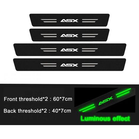 (4 pièces) Film adhésif lumineux anti-rayures pour seuil de porte de coffre arrière Mitsubishi ASX,imperméable et résistant aux rayures (1/3)