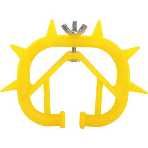 Lot de 10 anneaux de sevrage en plastique épais pour le nez de la vache jaune pour éviter de sucer les veaux (jaune) (1/5)
