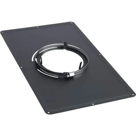 Piastra posteriore in acciaio inox nero 30x50, D.155