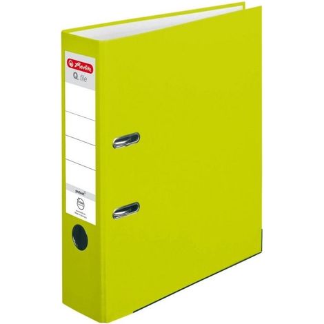 Herlitz A4/80mm PP Neongrüner Q-File Ordner