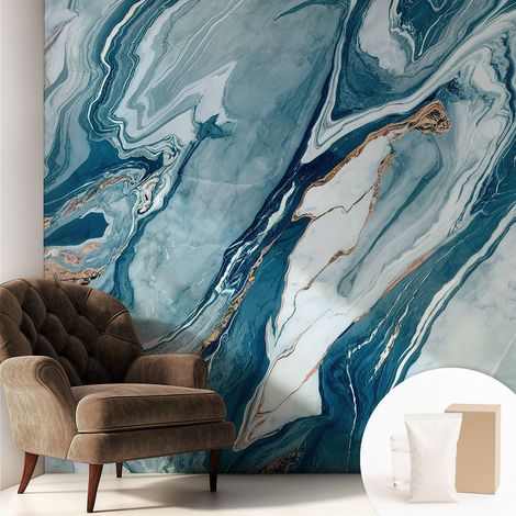 Carta Da Parati In Vlies Decorativa Per Pareti - Con Motivi Moderni - Con Colori Intensi - Per Ufficio eleganza minerale 250x250 cm