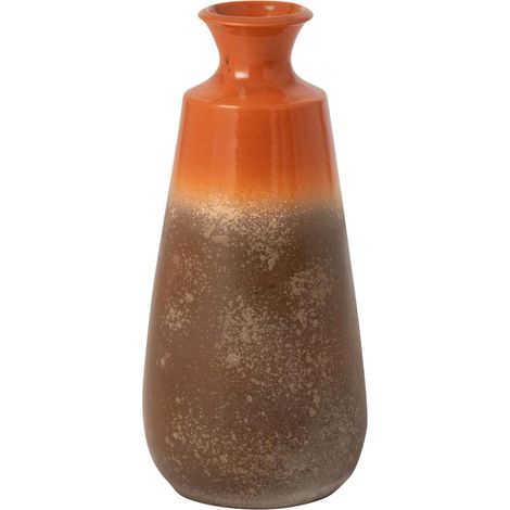 Vase en Céramique "Terra Alta" 55cm Orange & Marron (1/4)