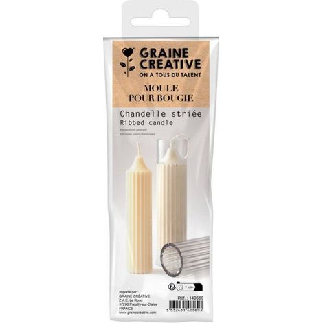 MOULE BOUGIE PVC CHANDELLE STRIEE