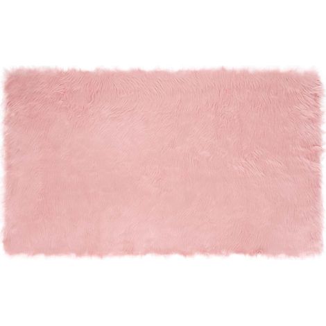 Maison Exclusive - Alfombra de de oveja sintética TAFALLA Rosa 10