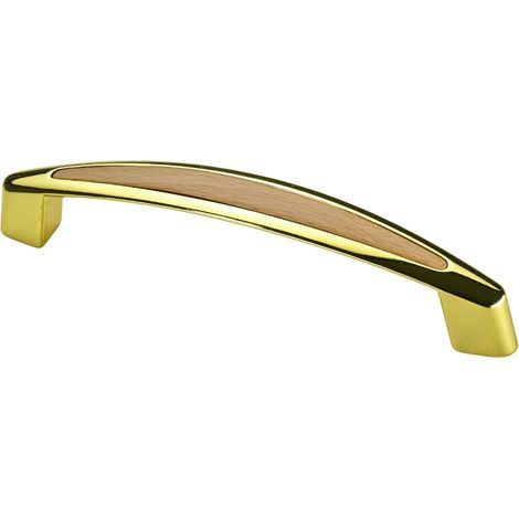 Hettich Möbelgriff Zinkdruckguss gold 18,0 x 140,0 x 28,0 mm - 1 Stück Möbelgriffe
