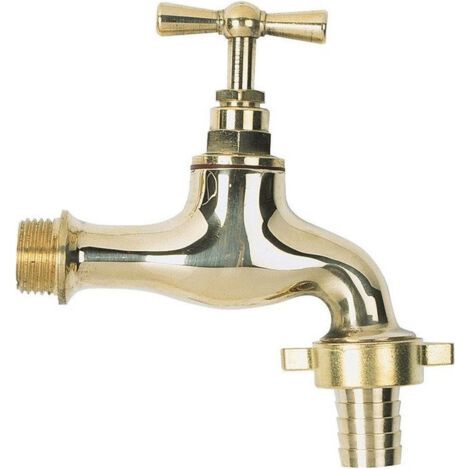 Robinet d'arrosage Watts en laiton poli arrivée ½" avec nez ¾" (1/4)