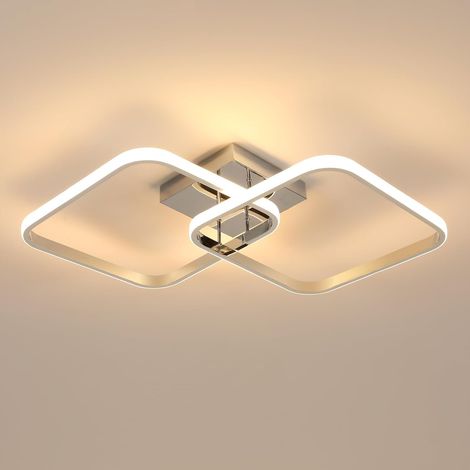 COMELY Plafonnier LED Moderne 42W 4725LM, Luminaire Plafonnier LED Carré 3000K,Éclairage Plafond Salon Aluminium, Lampe de plafond pour Salon Chambre Cuisine Couloir Salle de Bain,64cm (1/5)