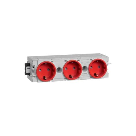 Tehalit Steckdose 3-fach rt C-Profil GS3000 vrt (1/2)
