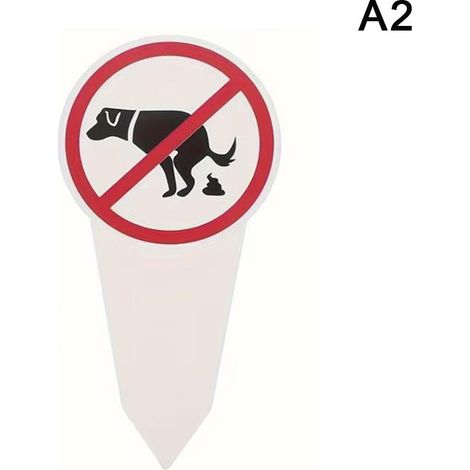 Panneau en plastique « Interdit aux chiens de laisser leurs déjections canines » – Panneau d’avertissement pour le jardin-AquaForge