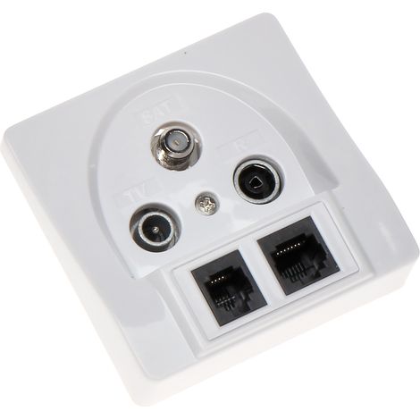 Anschlussbuchse GAR-SAT/2RJ R-TV SAT+RJ45+RJ11 (1/5)