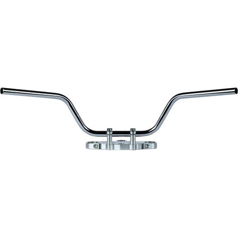 Manillar de acero para turismo de 22 mm, cromado alto, color plata, TRW ZF, para motocicleta