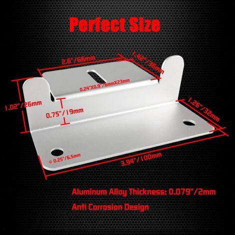 Ampper Supports de Montage de Panneaux solaires, Supports en Z de Montage de Panneaux solaires pour Toit en Aluminium avec boulons et écrous pour RV, Bateau (4 Jeux / 16 unités) (1/3)