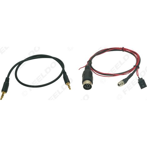 AUX audio cable adapter compatible with older Nissan Teana models JM350, JK230 and JK200. (1/5)