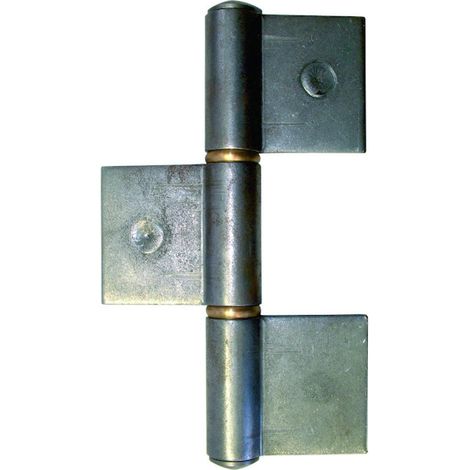 Paumelle de grille à souder G3LBL 3 lames centrées avec bague laiton hauteur 250 mm - TORBEL INDUSTRIE