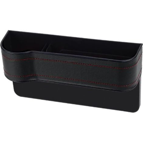 Lntyq Lot de 2 organisateurs de couture de siège de voiture en cuir synthétique - Organiseur multifonction - Porte-gobelet - Compartiment pour cartes - Pour portefeuille, téléphone portable, clés