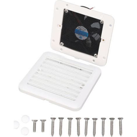 Ventola laterale da 12 V per camper, roulotte, rimorchio, barca o yacht (5,51 x 5,12 pollici). (1/5)