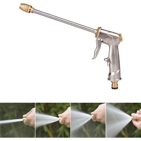 Water gun for car washing, long handle high pressure spray gun, garden watering, car washing, water gun for copper electroplating, direct spray gun, dusting and watering. (1/5)