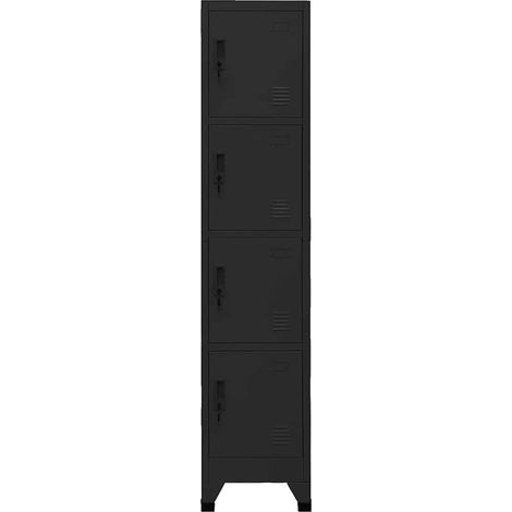 Maison Exclusive - Taquilla de acero negro 38x45x180 cm (1/5)