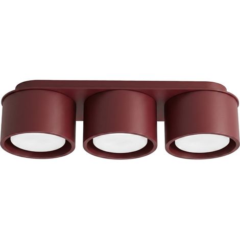 Deckenleuchten MODO burgund 3xGx53 32.4cm Aluminium Sollux (1/5)