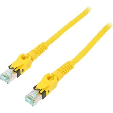 Cable reseau RJ45 male S-FTP Cat 6a jaune - 1m
