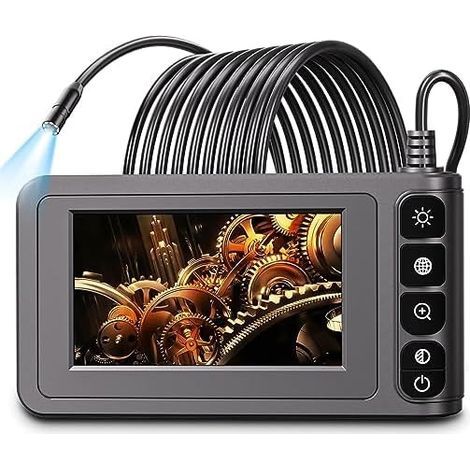 Endoscope Industriel, Caméra d'inspection de Serpent Endoscope 20M IPS 4.3" Pouces, 1080P HD Caméra Endoscopique avec 8 LED Réglables, Caméra Etanche IP67 de 7.9 mm (1/4)