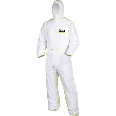 uvex 9871010 Tuta di protezione monouso Tipo 5/6 Taglia: M Bianco