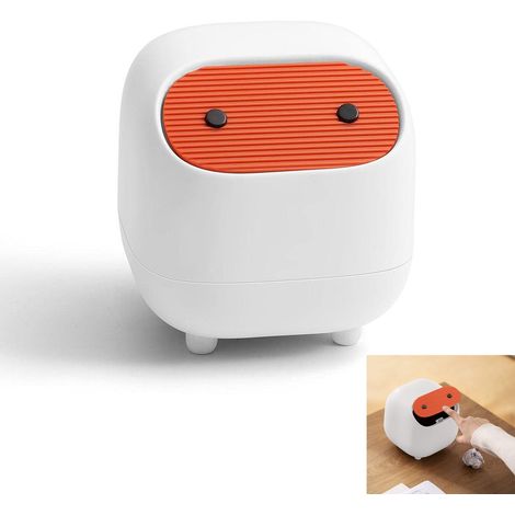 Mini-Mülleimer mit Deckel – Hübscher Schreibtisch-Mülleimer – Kleiner Eimer – Integrierte Füße – Einfache Handhabung – Ideal für Bad, Büro, Schreibtisch oder Couchtisch – Weiß (1/5)