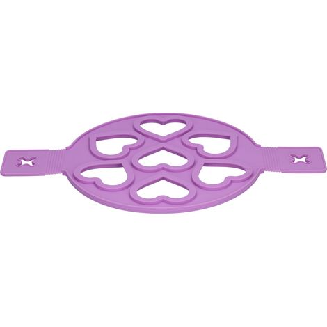 Moule à crêpes réutilisable en silicone en forme de cœur, moule à œufs au plat à faire soi-même, accessoire de cuisine, jouet (1/5)