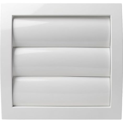Grille Aeration 150x150mm avec clapet et Moustiquaire │ Anti retour Lamelles Mobiles│ Evacuation Cache Tuyau Ventilateur │ Exterieur Interieur Ventialtion │ Gaine Bouche Extracteur d'air VMC (1/5)