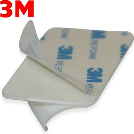 100 pezzi di Biadesivo VHB a schiuma acrilica 3MT1600 PE FOAM - 25mm x 25mm (1/5)