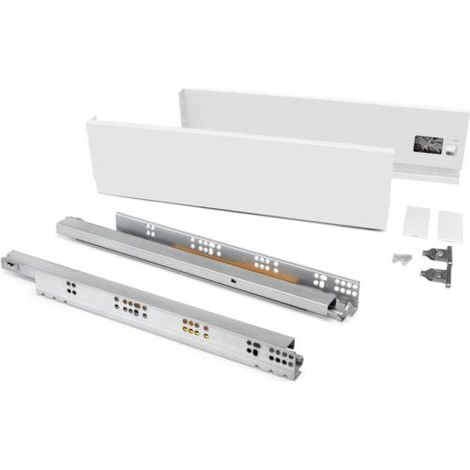 Emuca Cajón exterior Vertex 60kg de altura 93mm, profundidad 500mm, Acero, Pintado blanco - (1/4)