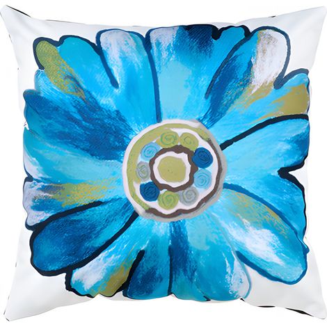 Gardenista - Coussins imprimés d'extérieur, coussins résistants à l'eau pour jardin, 45x45 cm coussins dispersés avec rembourrage en fibres creuses, oreillers légers pour jouer - turquoise (1/5)