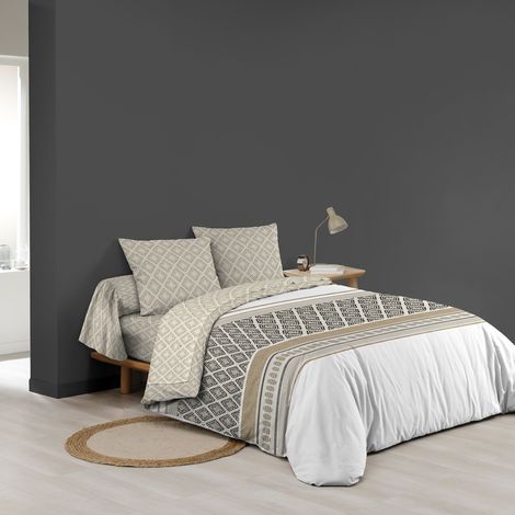 Parure de lit 6 pièces SYBILLE – 240 x 220 cm – 100% coton – 42 fils/cm² (1/3)
