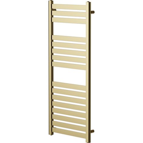 Colore Cassini Brushed Brass 1200mm x 500mm Heated Towel Rail (1/5)