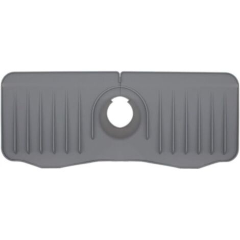 FENOPLASTICABac d'évier, égouttoir automatique, porte-savon, porte-éponge en silicone, aérateur de robinet en silicone (gris) (1/4)