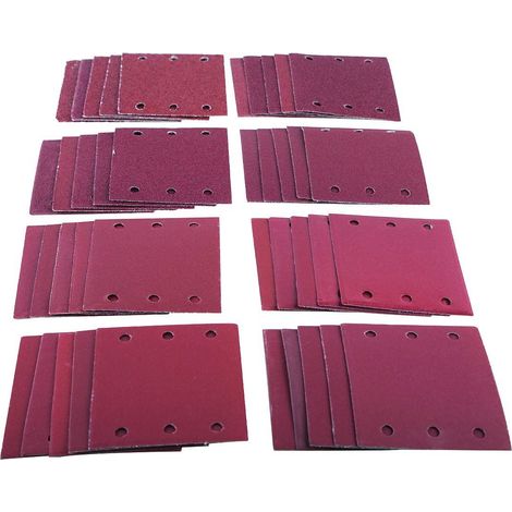 40pcs Mixed Grit Square Sanding Sheet Set (110 x 100mm) - V4056 (1/4)