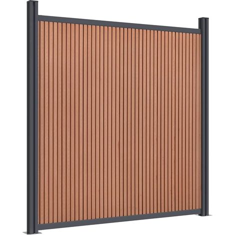 vidaXL Pannello di Recinzione Marrone 180x186 cm in WPC