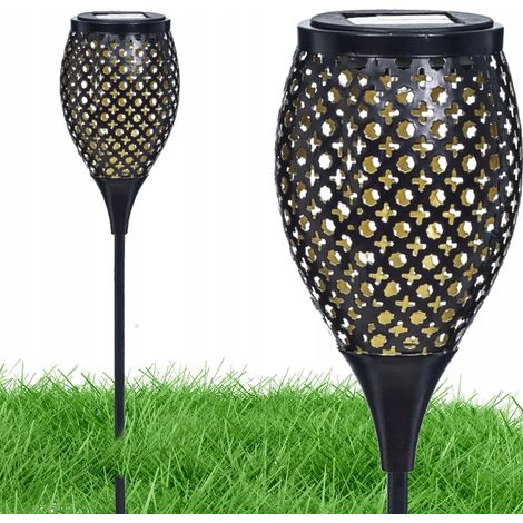 Lampe solaire de jardin, LED, lampe, lanterne, poteau, terrasse, jardin (1/4)
