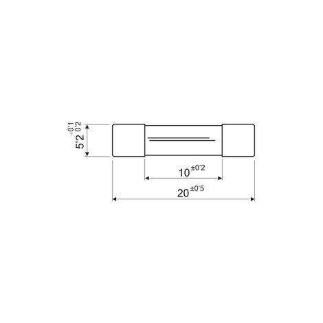 Pack de 100 uds Fusibles de Cristal de 5 x 20 mm 4 A Electro Dh 06.103/T/4 8430552003686 (1/2)