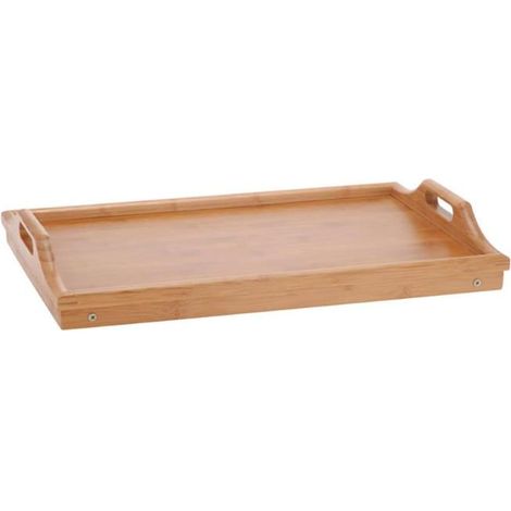 EXCELLENT bandeja cama bambu 50x30 cm , Bandeja cama bambú 50x30 cm. -Marca: Excellent. -Fantástica bandeja de bambú con dos asas ideal para transportar alimentos, llevar el desayu (1/2)