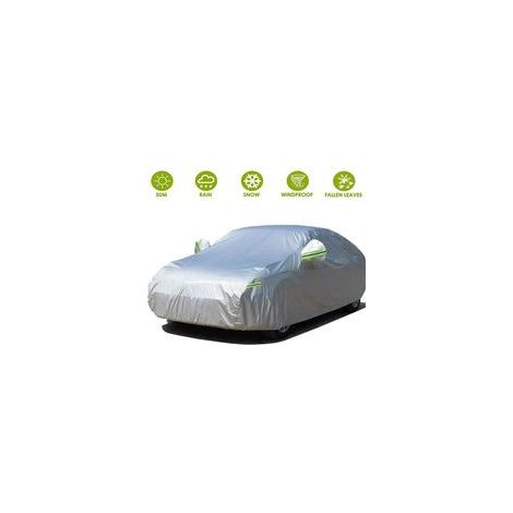 Bâche pour voiture extérieure 490x180x150cm – Housse de protection Oxford imperméable – Anti UV, neige, poussière – Bandes réfléchissantes (1/5)